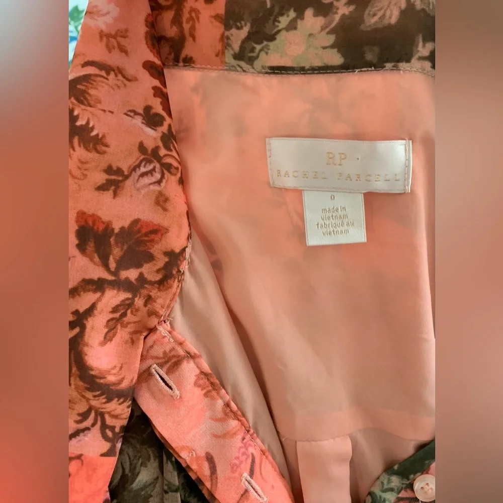 Excellent Condition, Rachel Parcell- Pleated Chiffon Midi Dress w/ Bow, Size 0 - Picture 14 of 15